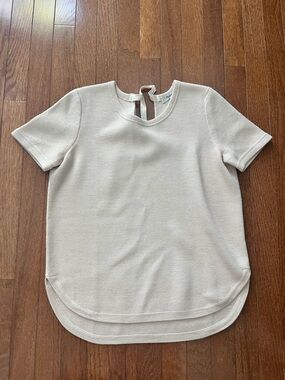 Madewell Short-Sleeve Knit Top with Back Tie